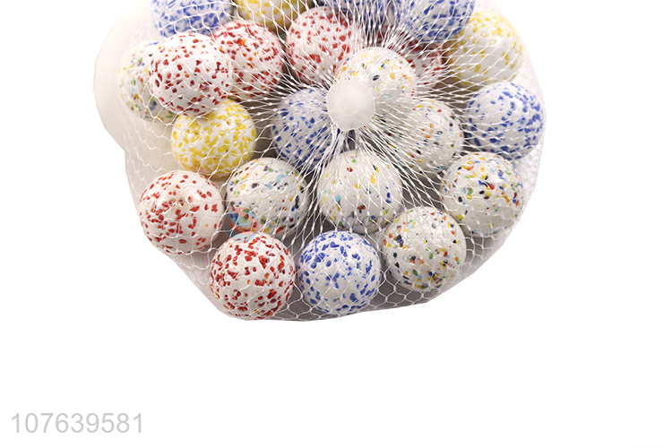 Wholesale Creamy White Sesame Pattern Solid Glass Ball