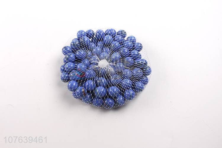 Wholesale milk blue three-flowered glass ball solid ball decoration