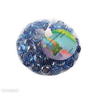 Wholesale light cobalt blue bright flat glass ball