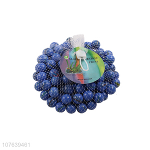 Wholesale milk blue three-flowered glass ball solid ball decoration