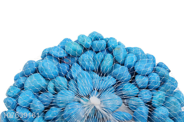 Competitive Price Colorful Ornamental Stone Crafts With Net Bag