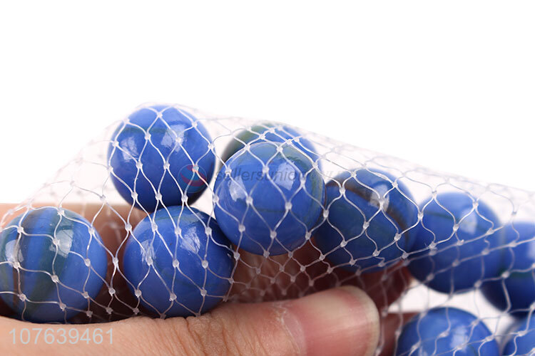 Wholesale milk blue three-flowered glass ball solid ball decoration