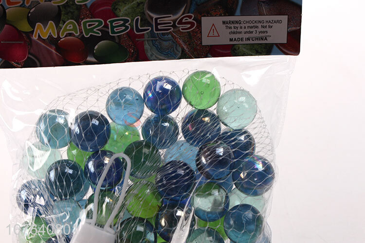 Wholesale and retail mixed colored glass balls 400g with PVC bag