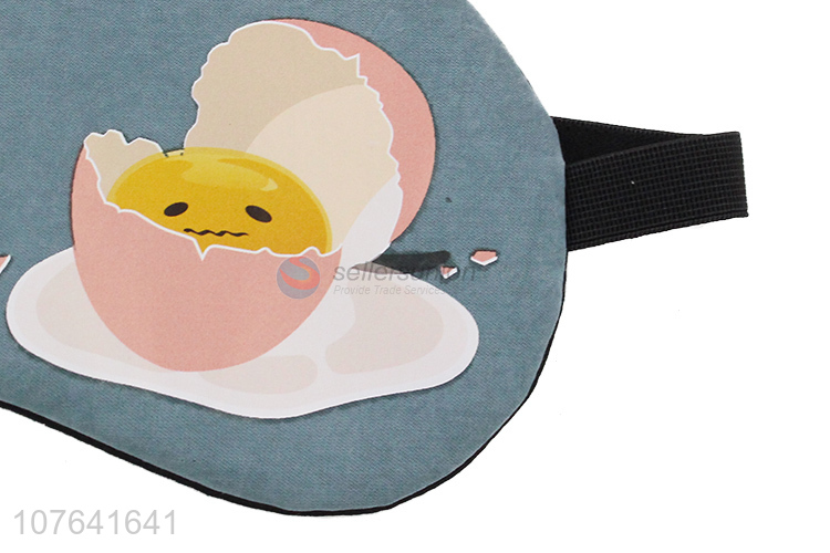 Custom kawaii cartoon egg travel airline cooling eye mask eye patch