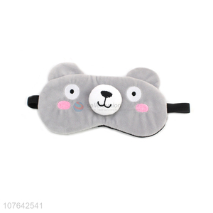 Latest design cartoon bear  eye mask short plush ice pack eye mask