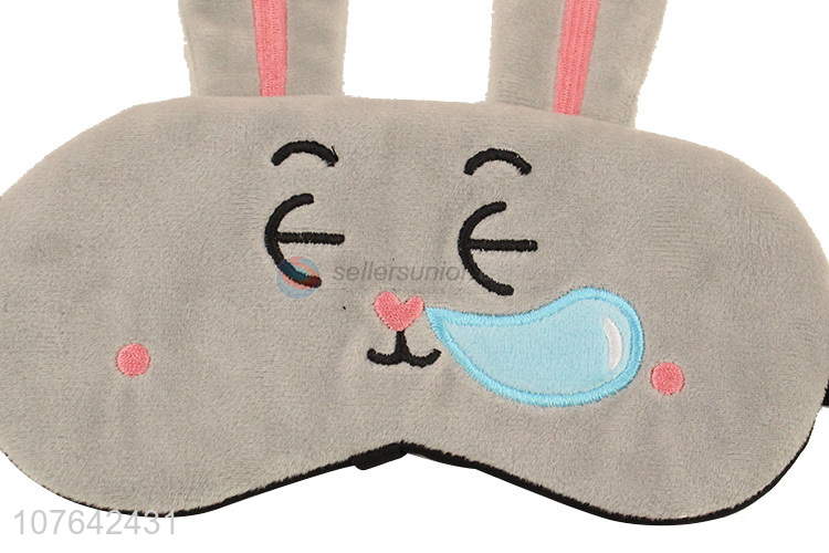 New products soft embroidery rabbit eye mask blindfold for sleeping