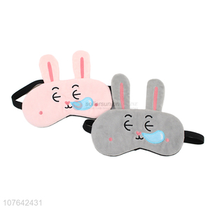 New products soft embroidery rabbit eye mask blindfold for sleeping