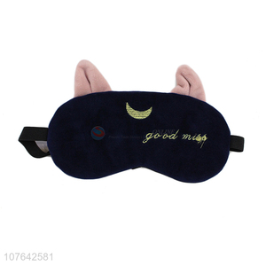 Factory price cartoon gel blindfold short plush sleeping eye mask