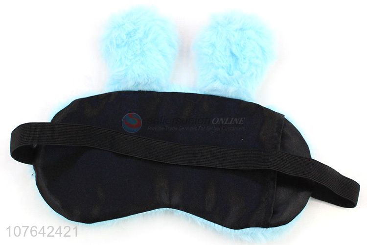 Hot sale lovely embroidery plush rabbit eye mask cooling eye patch