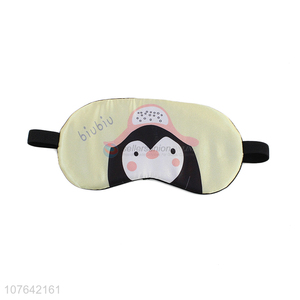 Hot sale cartoon penguin home travel gel blindfold sleeping eyeshade