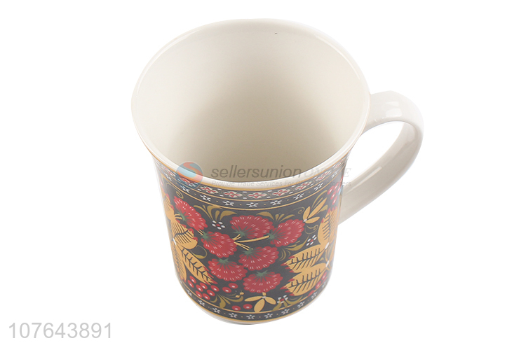 Factory supply personalized design drinking ceramic cup with handle