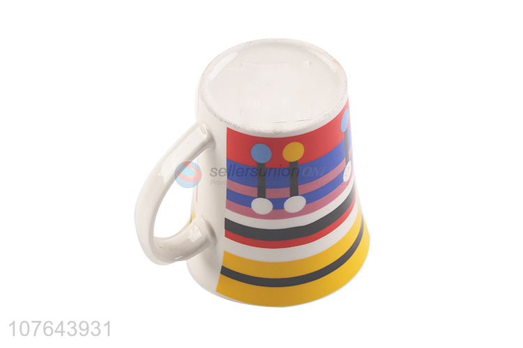 Modern style fashion printing low price drinking ceramic water cup