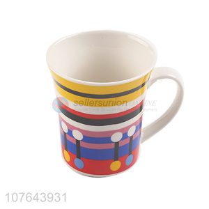 Modern style fashion printing low price drinking ceramic water cup