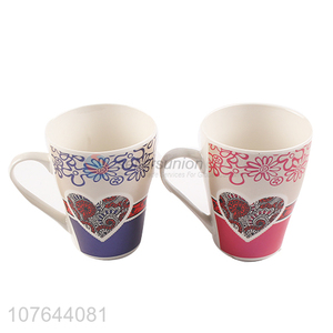 Nice flower printing daily use ceramic water cup milk mug