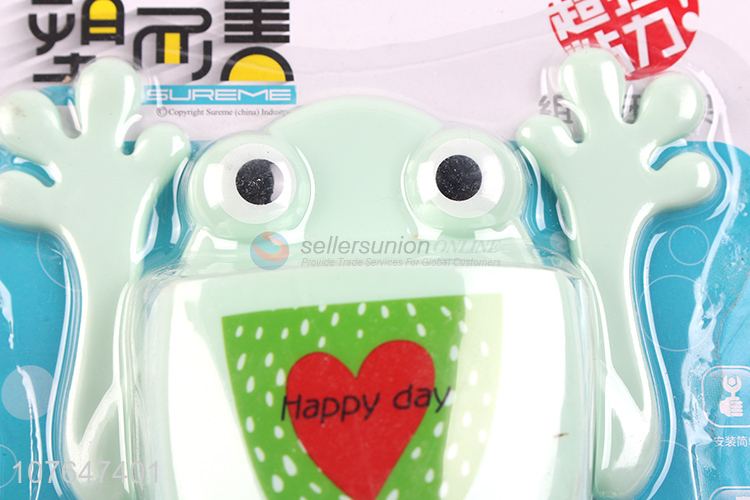 Hot Selling Cartoon Frog Shape Toothbrush Holder For Bathroom