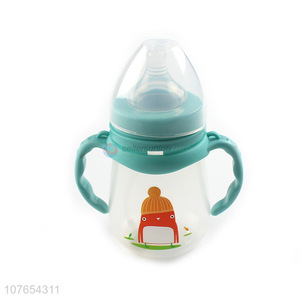 High quality food grade baby water bottle with nipple and handles