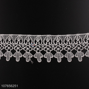 Top sale delicate white lace trim ribbon for clothing