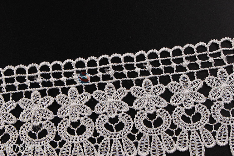 Cheap price delicate design polyester lace trim ribbon