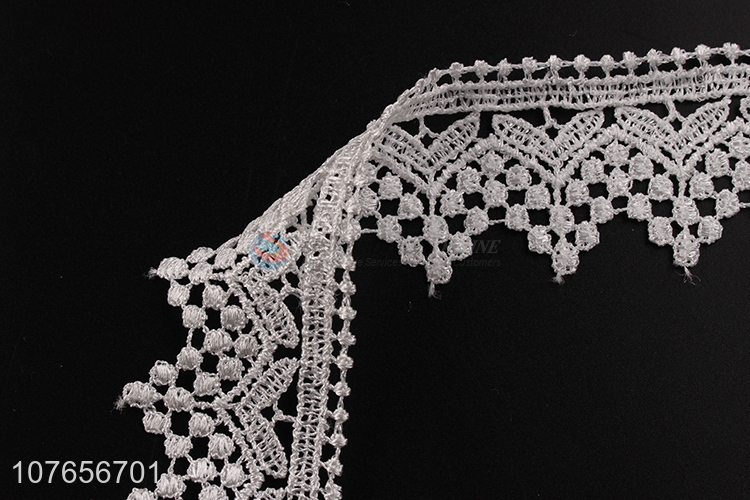 Professional lace manufacturer white floral lace trim for decoration