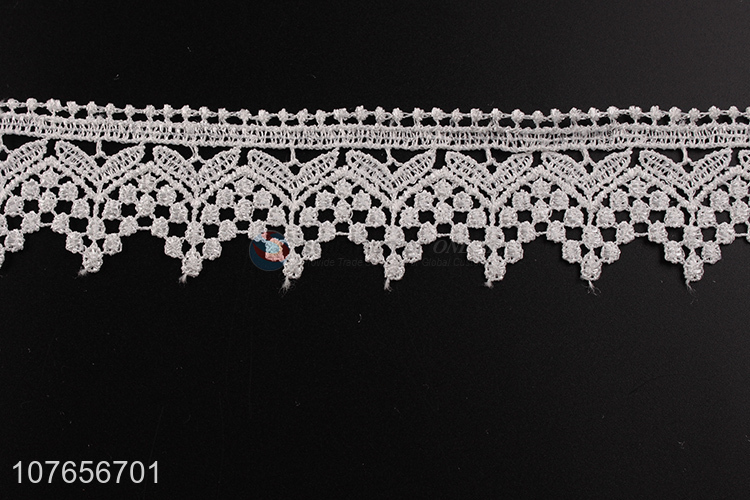 Professional lace manufacturer white floral lace trim for decoration