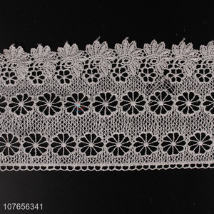 New arrival delicate white polyester lace ribbon for clothing