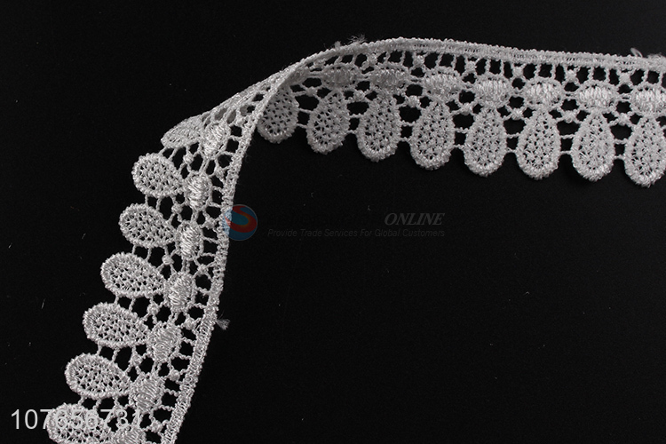 White lace trim decorative embroidery lace trim with top quality