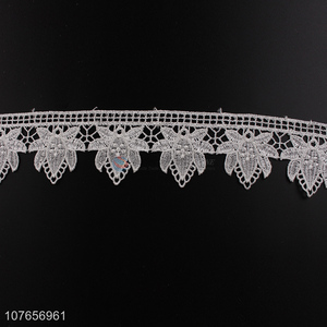 Latest product delicate lace trim with flowers pattern