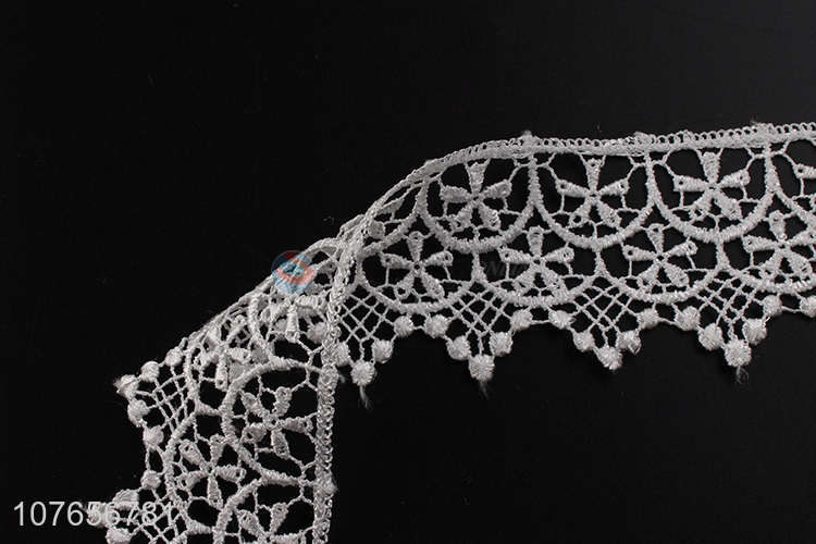 Hot sale fine quality white polyester jacquard lace for women
