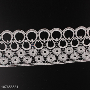 Top quality hot product white lace trim ribbon for clothing