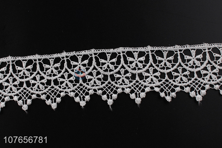 Hot sale fine quality white polyester jacquard lace for women
