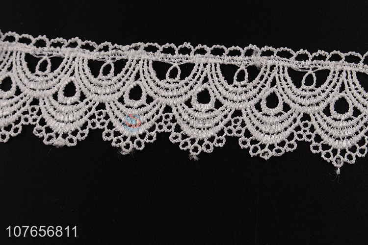 Cheap price new style white polyester decorative lace trim ribbon