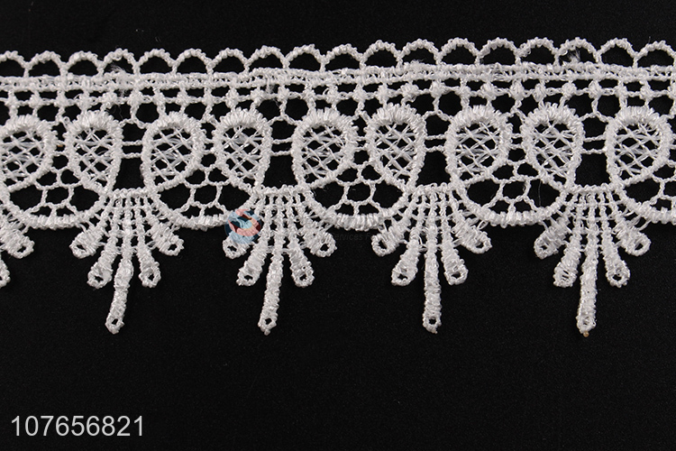 Comfortable soft good quality white lace trim for garment