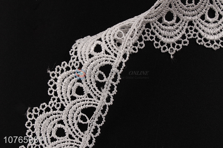 Cheap price new style white polyester decorative lace trim ribbon