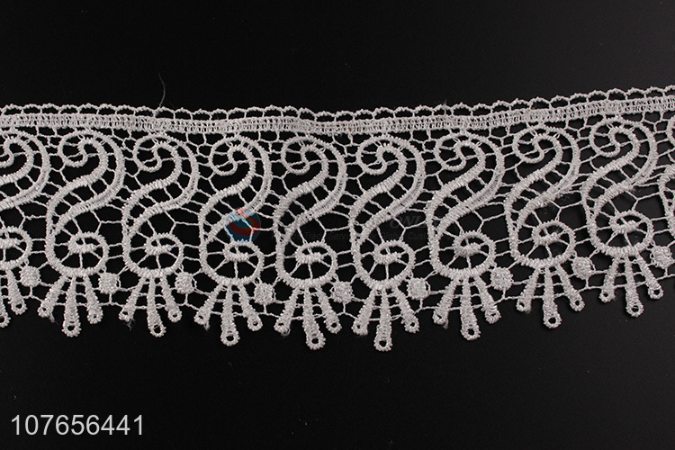 Top sale low price white polyester lace trim ribbon