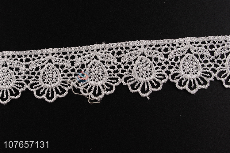 New arrival soft floral pattern decorative lace trim ribbon