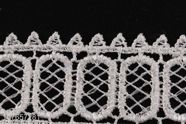 Factory price embroidery polyester lace trim for accessories 