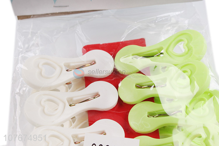 Wholesale small love shape children clothes drying plastic clips