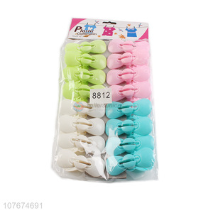 Wholesale Bowknot Style Macaron Color Clothes Clip Plastic Clip