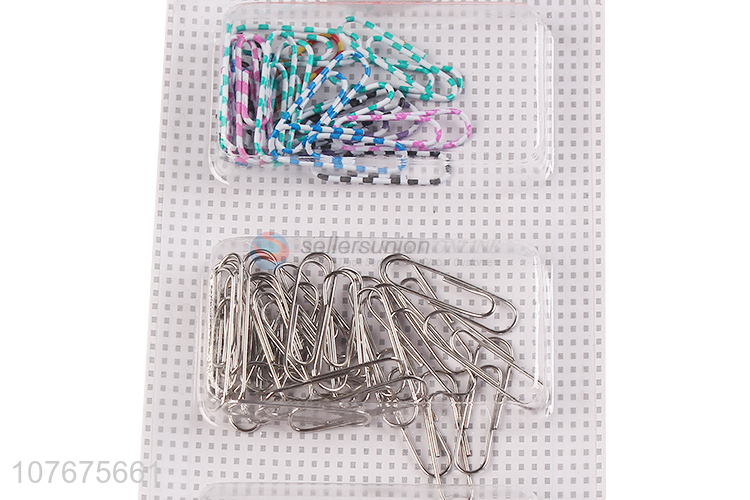 Low price office stationery drawing pin and paper clip set