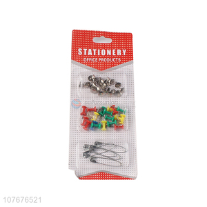 High quality office stationery pushpin and safety pin set