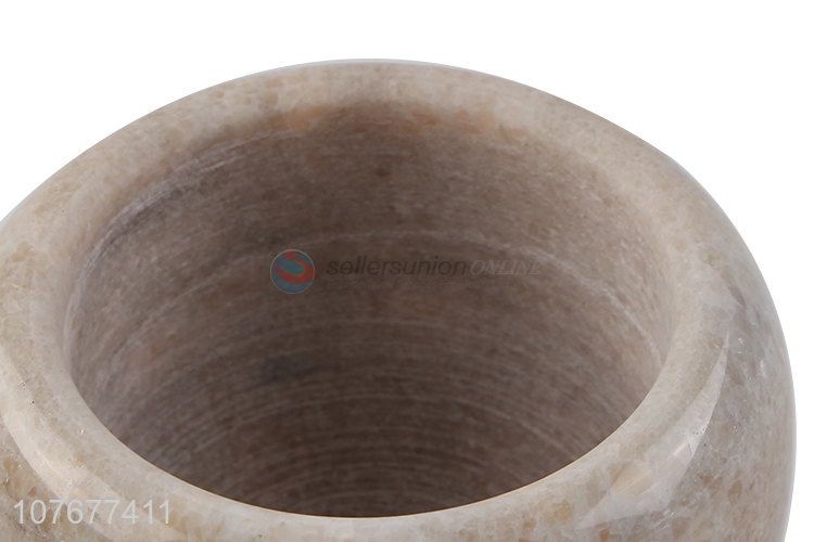 Hot Sale Natural Marble Mortar And Pestle Set Multipurpose Crusher