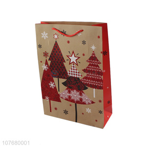 <em>Wholesale</em> red christmas tree kraft paper <em>gift</em> <em>gift</em> packaging bag