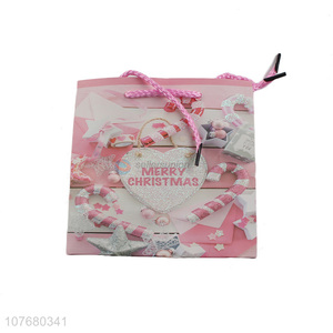 High quality girly pink exquisite christmas gift cute paper bag small gift bag