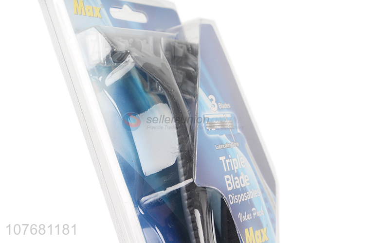 New design disposable triple blades shaving razor for men