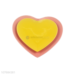 Unique Design Heart Shape Ceramic Plate Fashion Tableware