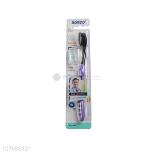 Adult soft bamboo charcoal toothbrush single pack oral care toothbrush