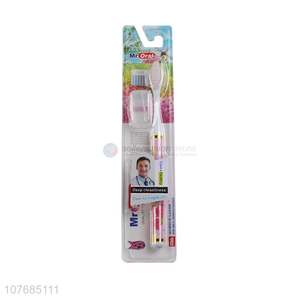 Pink care cleaning toothbrush with portable dustproof toothbrush head cover