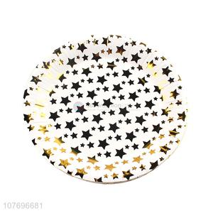 Hot product star printed disposable <em>paper</em> <em>plate</em> party plates