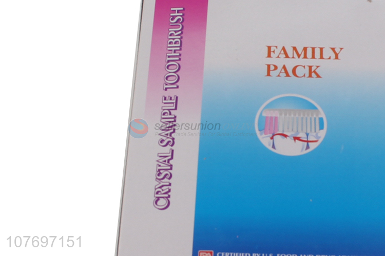 Good quality crystal anti-skid family pack toothbrush