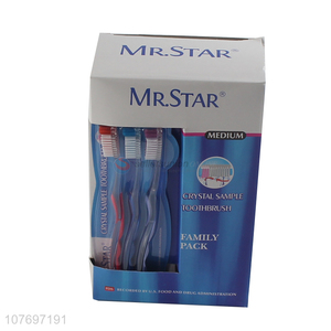 New product crystal sample family pack toothbrush